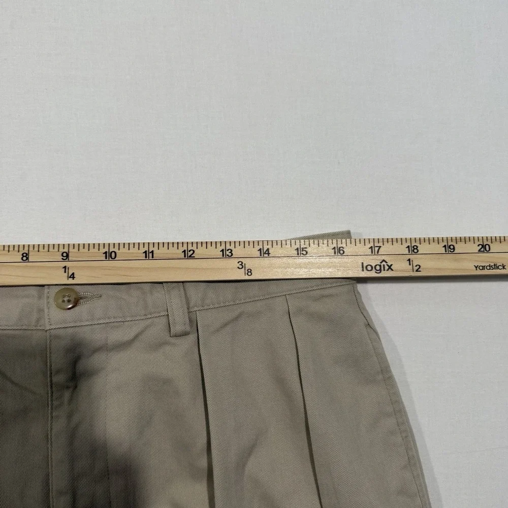 VTG 90s NWT Polo Ralph Lauren Tyler Short Mens 33 Tan Khaki Pleated Chino Shorts